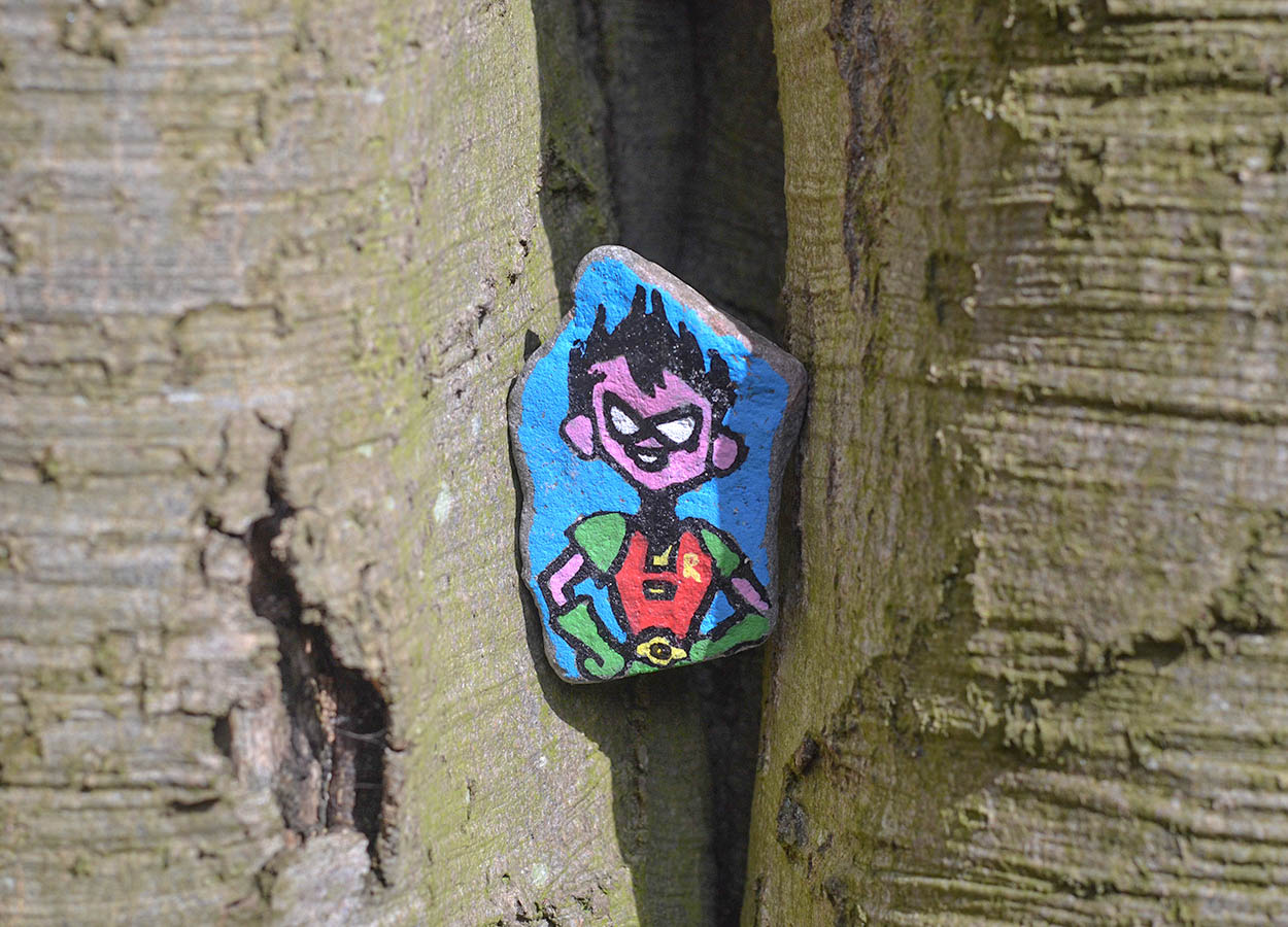 Painted Stones, rocking Kerr Woods in Bangor West Carnalea NI